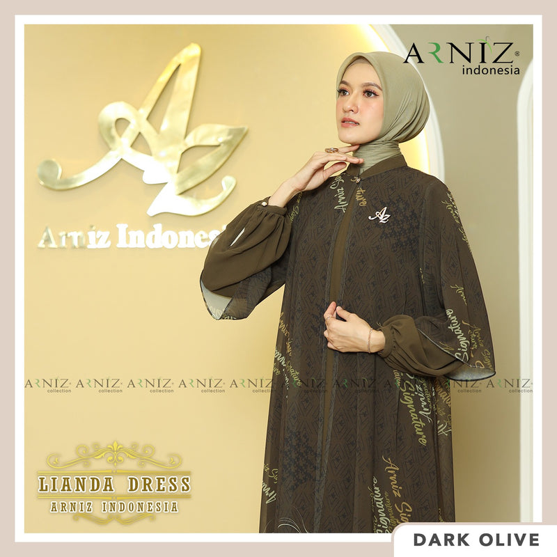 LIANDA DRESS - DARK OLIVE