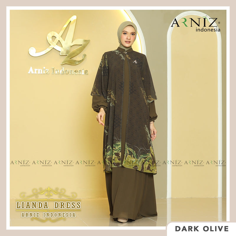 LIANDA DRESS - DARK OLIVE