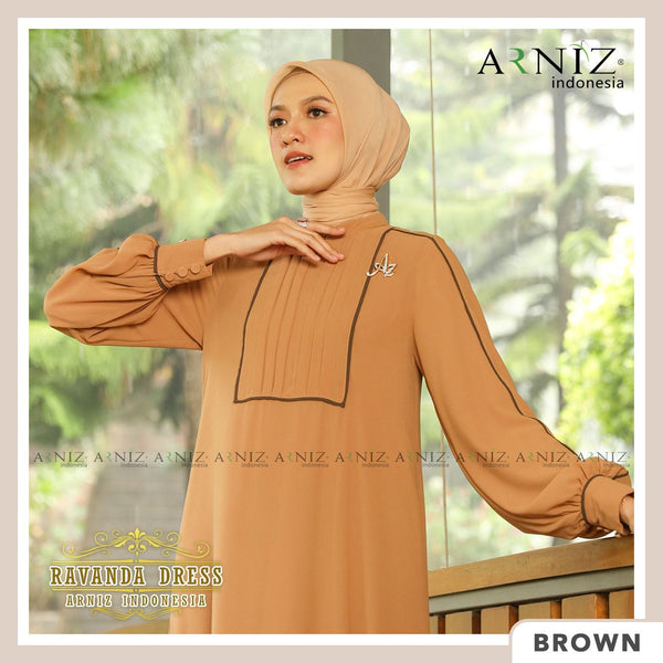 RAVANDA DRESS - BROWN