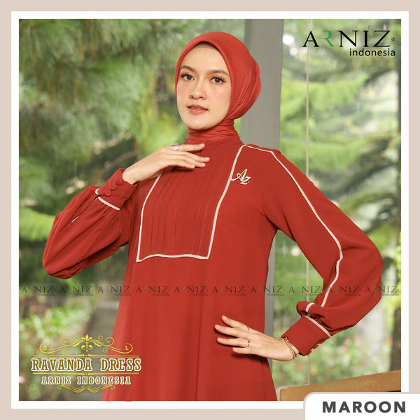 RAVANDA DRESS - MAROON