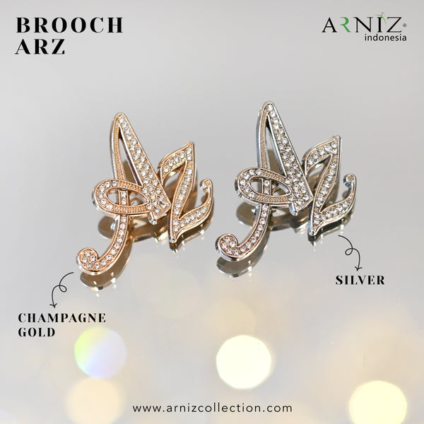 BROOCH AZ - CHAMPAGNE GOLD